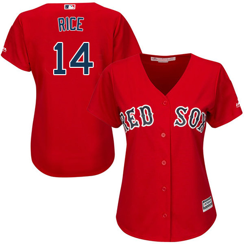 Red Sox #14 Jim Rice Red Alternate Women's Stitched MLB Jersey